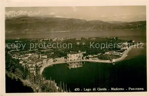 AK / Ansichtskarte Maderno_Lago_di_Garda_IT Fliegeraufnahme Panorama 
