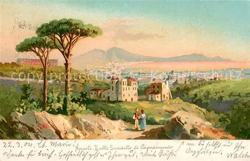 AK / Ansichtskarte Napoli_Neapel_IT Dallo Scudillo di Capodimonte 