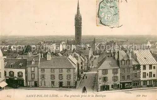 AK / Ansichtskarte Saint Pol de Leon_29_Finistere Teilansicht zur Basilika  