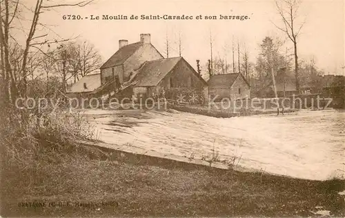 AK / Ansichtskarte Saint Caradec_22_Cotes d_Armor Le Moulin et son barrage 