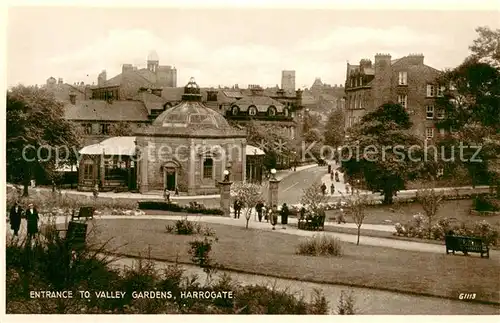 AK / Ansichtskarte Harrogate__UK Entrance to Valley Gardens 
