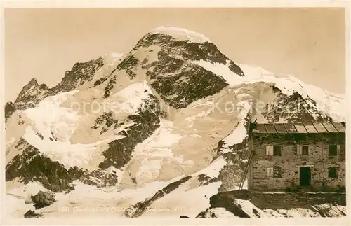 AK / Ansichtskarte Gandegghuette_3322m_Breithorn_VS Gandegghuette m. Breithorn 