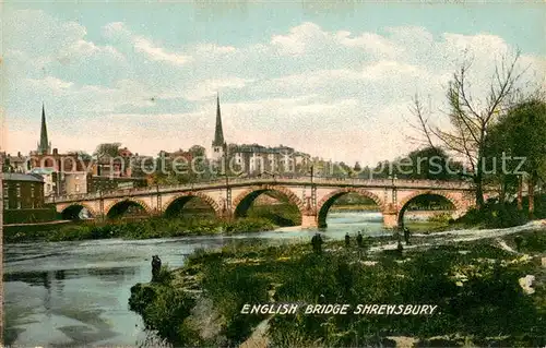 AK / Ansichtskarte Shrewsbury__UK English Bridge 
