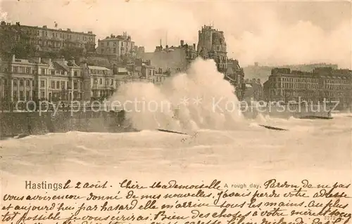 AK / Ansichtskarte Hastings_East_Sussex_UK A rough day 