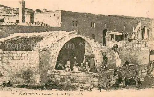 AK / Ansichtskarte Nazareth_Israel Fountain of the Virgin Nazareth Israel