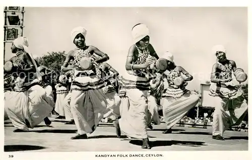 AK / Ansichtskarte Ceylon__Sri_Lanka Kandyan Folk Dance 
