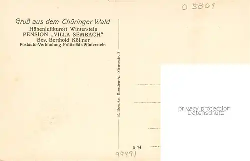 AK / Ansichtskarte Winterstein_Waltershausen Villa Sembach Aussenansicht 