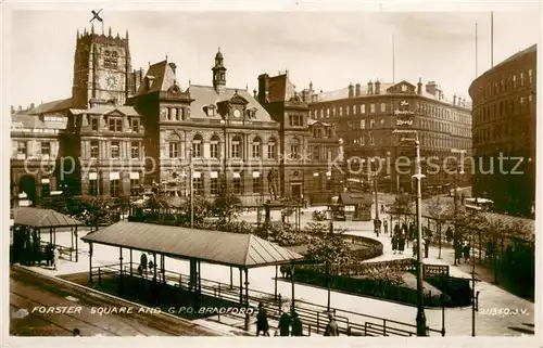 AK / Ansichtskarte Bradford__UK Forster Square Kathedrale 