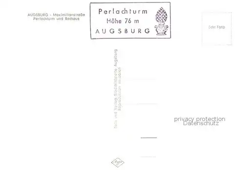 AK / Ansichtskarte Augsburg Maximilianstrasse Perlachturm und Rathaus Augsburg