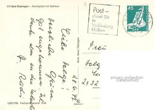 AK / Ansichtskarte Bad_Kissingen Marktplatz mit Rathaus Bad_Kissingen