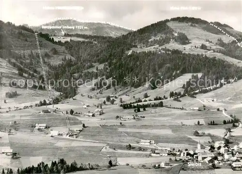 AK / Ansichtskarte Steibis_Oberstaufen Fliegeraufnahme mit Berggasthaus Imberg und Schwebebahn Endstation Steibis 