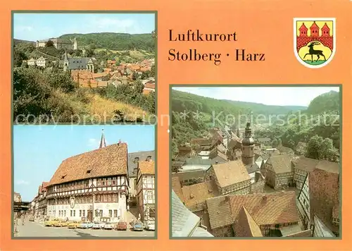 AK / Ansichtskarte Stolberg_Harz FDGB Erholungsheim Comenius Rathaus Saigerturm Stolberg Harz