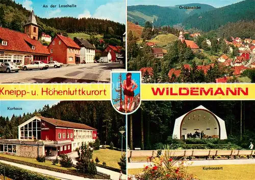 AK / Ansichtskarte Wildemann an der Lesehalle Ortsansicht Kurhaus Kurkonzert Wildemann