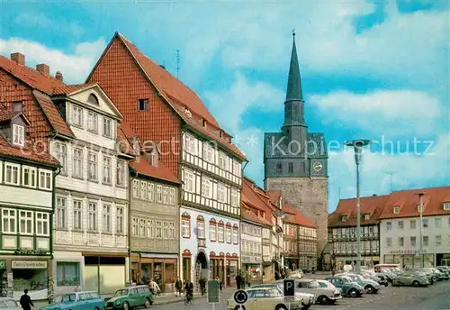 AK / Ansichtskarte Osterode_Harz Kornmarkt mit St Aegidien Kirche Osterode_Harz