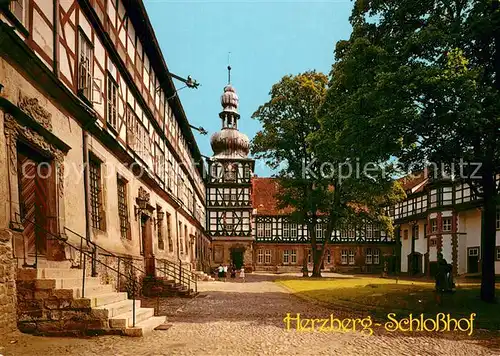 AK / Ansichtskarte Herzberg_Harz Schlosshof Herzberg Harz