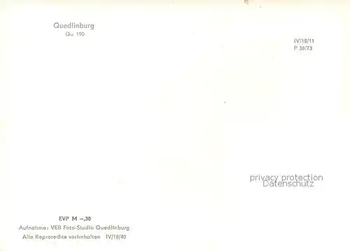 AK / Ansichtskarte Quedlinburg Schloss Quedlinburg