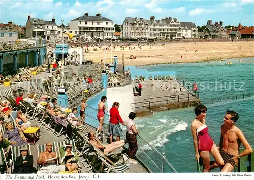 AK / Ansichtskarte Havre des Pas_Jersey_UK The Swimming Pool and the Beach 