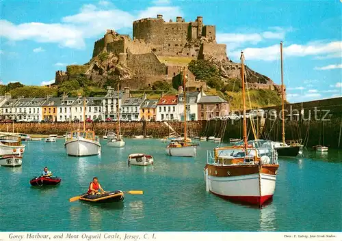 AK / Ansichtskarte Gorey_Jersey Harbour and Mont Orgueil Castle Gorey Jersey