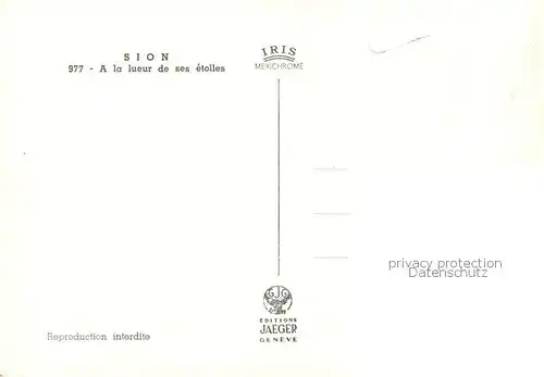 AK / Ansichtskarte Sion__Sitten_Seduno_VS A la lueur de ses etoiles 