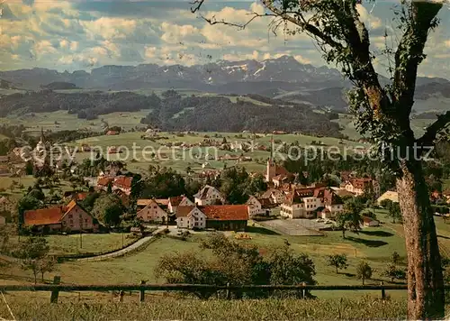 AK / Ansichtskarte Teufen_AR Panorama mit Saentis Teufen_AR