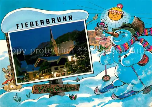 AK / Ansichtskarte Fieberbrunn_Tirol Skiparadies Ortsmotiv Fieberbrunn Tirol