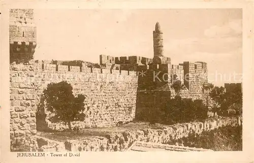 AK / Ansichtskarte Jerusalem_Yerushalayim Tower of David Jerusalem_Yerushalayim