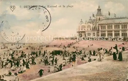 AK / Ansichtskarte Ostende_Oostende Le Kursaal et la plage 