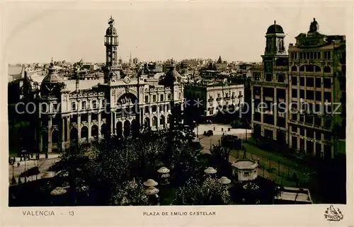 AK / Ansichtskarte Valencia__Valenciana_ES Plaza de Emilio Castelar 