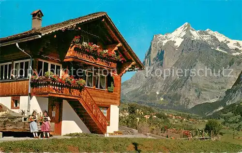 AK / Ansichtskarte Grindelwald Blick zum Wetterhorn Berner Alpen Grindelwald