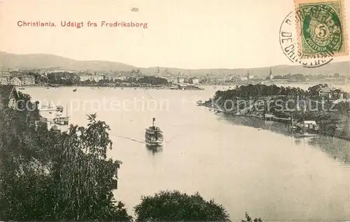 AK / Ansichtskarte Christiania_Norge Udsigt fra Fredriksborg 