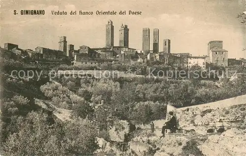 AK / Ansichtskarte San_Gimignano_Toscana_IT Veduta del fianco Orientale del Paese 