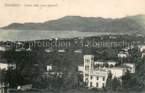 AK / Ansichtskarte Bordighera_IT Veduta della Costa Francese 