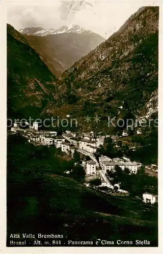 AK / Ansichtskarte Branzi_Bergamo_Lombardia_IT Alt   Panorama e Cima Corno Stella 