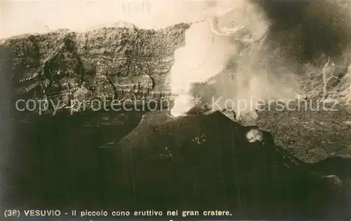 AK / Ansichtskarte Vesuvio_Vulkan_Vulcano_Volcano Il piccolo cono eruttivo nei gran cratere 