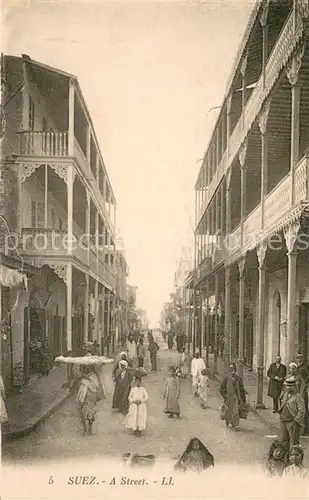 AK / Ansichtskarte Suez_Canal_de_Egypt Eine Strasse 