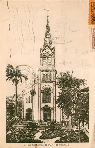 AK / Ansichtskarte Fort De France_Martinique Kathedrale Aussenansicht 