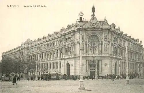 AK / Ansichtskarte Madrid_Spain Banco de Espana Aussenansicht Madrid Spain