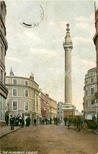 AK / Ansichtskarte London__UK The Monument m. Kutsche 