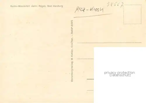 AK / Ansichtskarte Bad_Harzburg Randau Wasserfall Teilansichten m. Gaststaette Bad_Harzburg