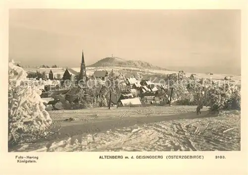 AK / Ansichtskarte Altenberg__Osterzgebirge Gesamtansicht m. d. Geisingberg 
