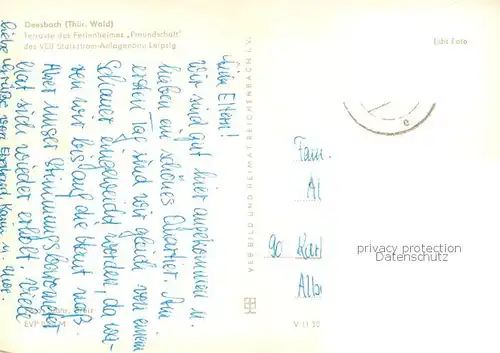 AK / Ansichtskarte Deesbach Terrasse d. Ferienheims Freundschaft Deesbach