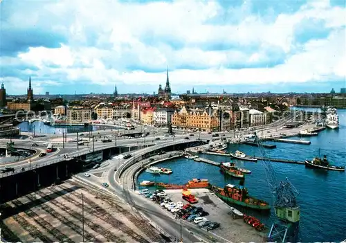 AK / Ansichtskarte Stockholm Slussen och Gamla Stan Stockholm
