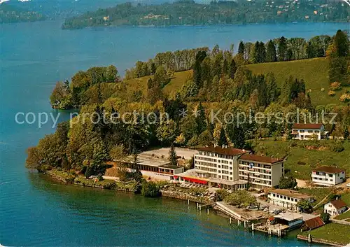 AK / Ansichtskarte Hertenstein_Vierwaldstaettersee Hotel Hertenstein Fliegeraufnahme 