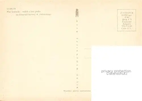 AK / Ansichtskarte Lublin Plac Litewski widok z lotu ptaka Fliegeraufnahme Lublin