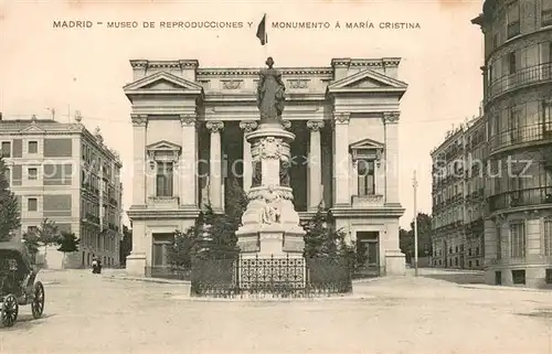 AK / Ansichtskarte Madrid_Spain Museo de Reproducciones y Monumento a Maria Cristina Madrid Spain