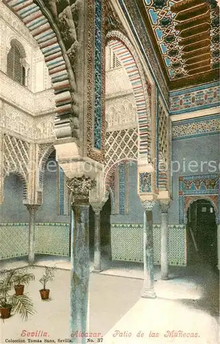 AK / Ansichtskarte Sevilla_Andalucia_ES Alcazar Patio de las Muencas 