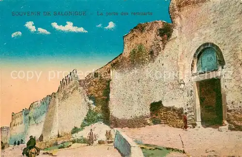 AK / Ansichtskarte Salonique_Salonica_Salonicco La porte des remparts 