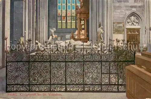 AK / Ansichtskarte Prag__Prahy_Prague Koenigsgruft im St Veitsdom 