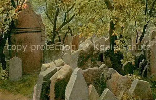 AK / Ansichtskarte Prag__Prahy_Prague Alter Israel Friedhof 