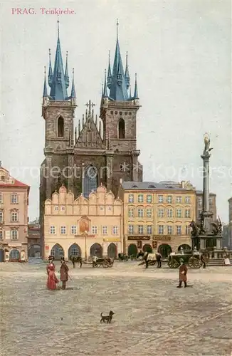 AK / Ansichtskarte Prag__Prahy_Prague Teinkirche 